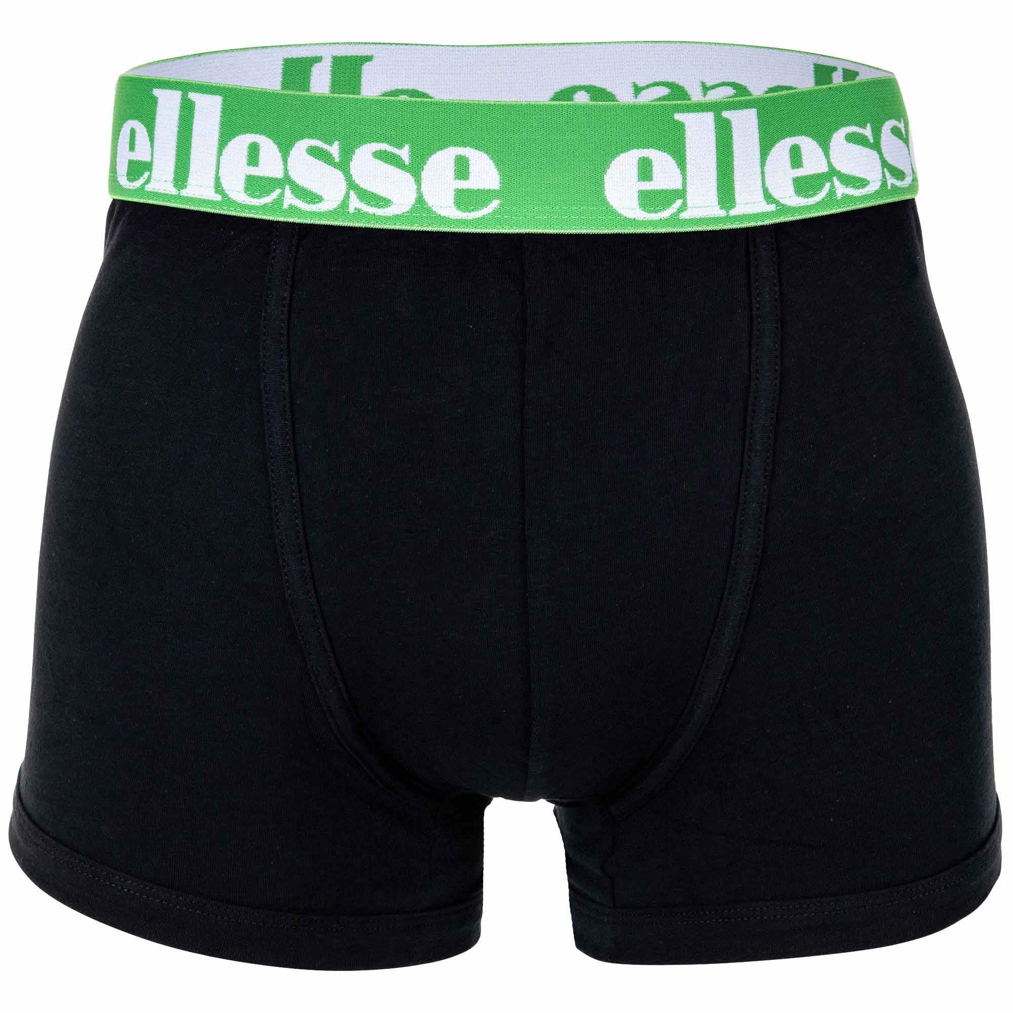 Ellesse Yema Calzoncillos tipo bóxer para hombre, paquete de 7 unidades, con logotipo, sin bragueta, algodón elástico