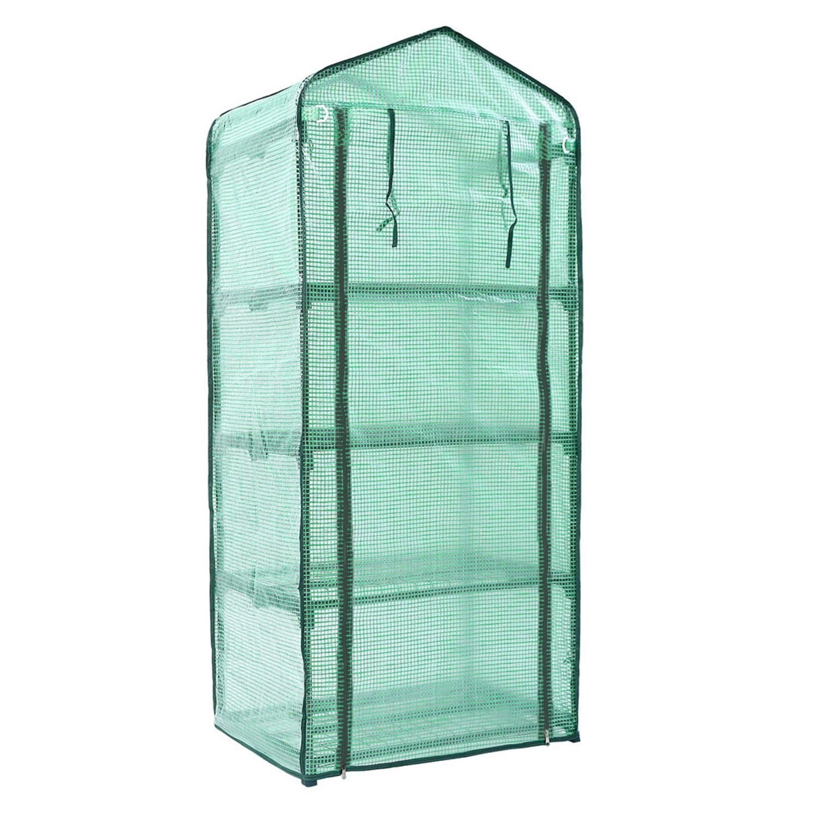 serra da giardino a 4 livelli, copertura portatile per serra da giardino | 4 ripiani, per coltivare le proprie piante, copertura di ricambio rinforzata (senza supporto in ferro)