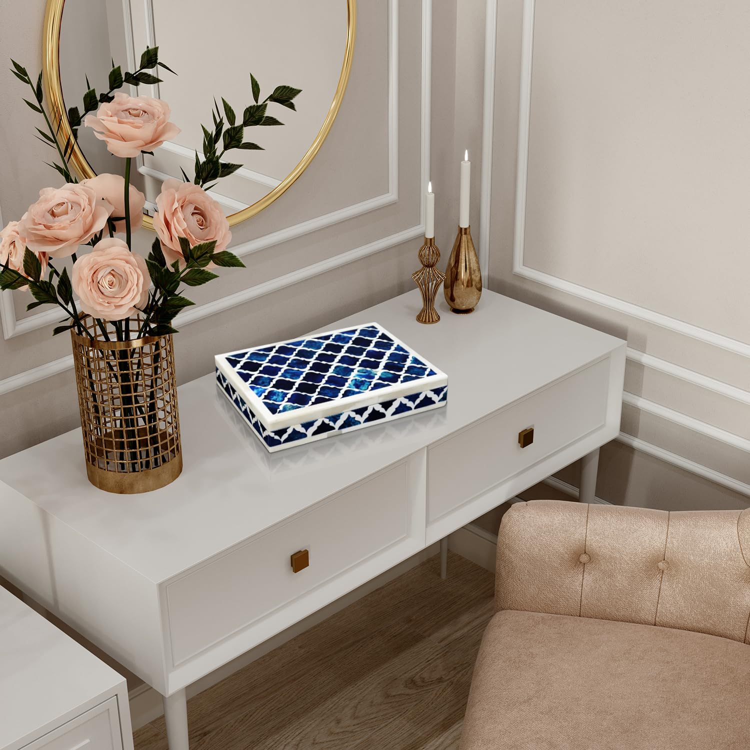 Handicrafts Home Decorative Box 8x6, Photo Storage Box, Jewelry Organizer, Modern Decorative Storage Box with Lid - Image 4