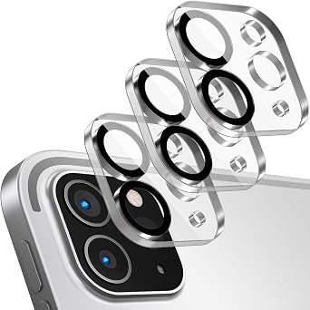 [3 Pack] Camera Lens Protector for iPad Pro 11-Inch2018/2020/2021/2022 and iPad Pro 12.9-Inch2018/2020/2021/2022,9H Tempered Glass,Anti-Scratch,No-Bubble,HD Clear.Full Coverage,Case Friendly,Easy Installation
