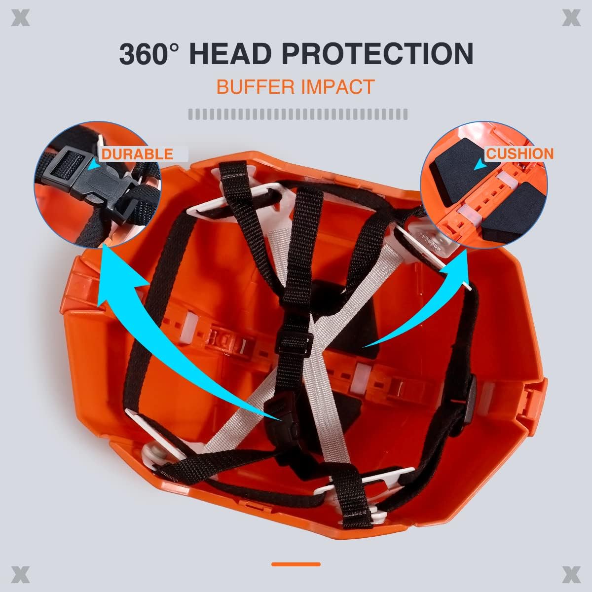 Foldable Safety Hardhat Helmet Outdoors Collapsible Helmet Perfect Construction Hard Hats Safety Cap One Size for Offices Earthquake Public Facilities of Disaster (Orange)