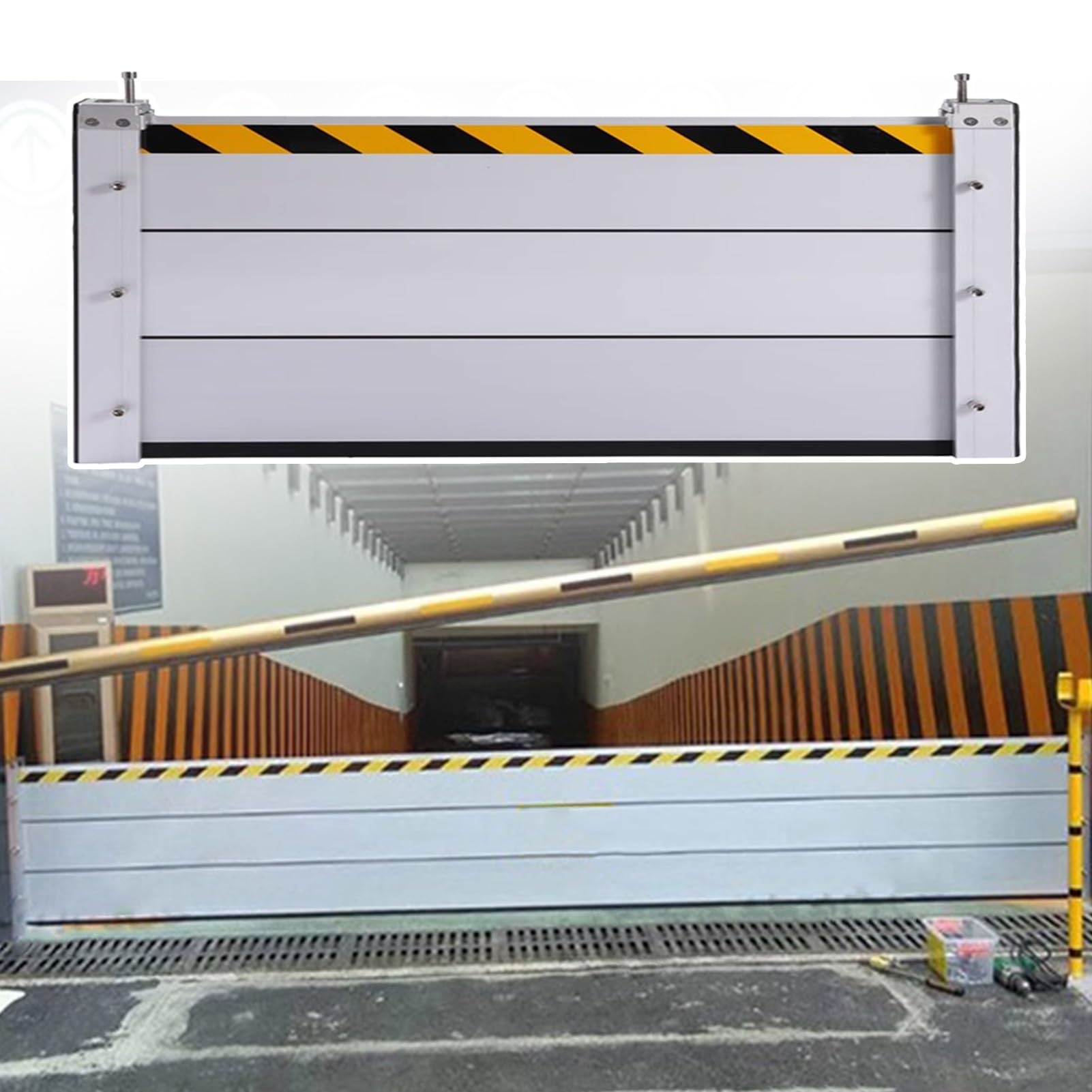 Barrière de contrôle des inondations en aluminium réutilisable pour porte de garage