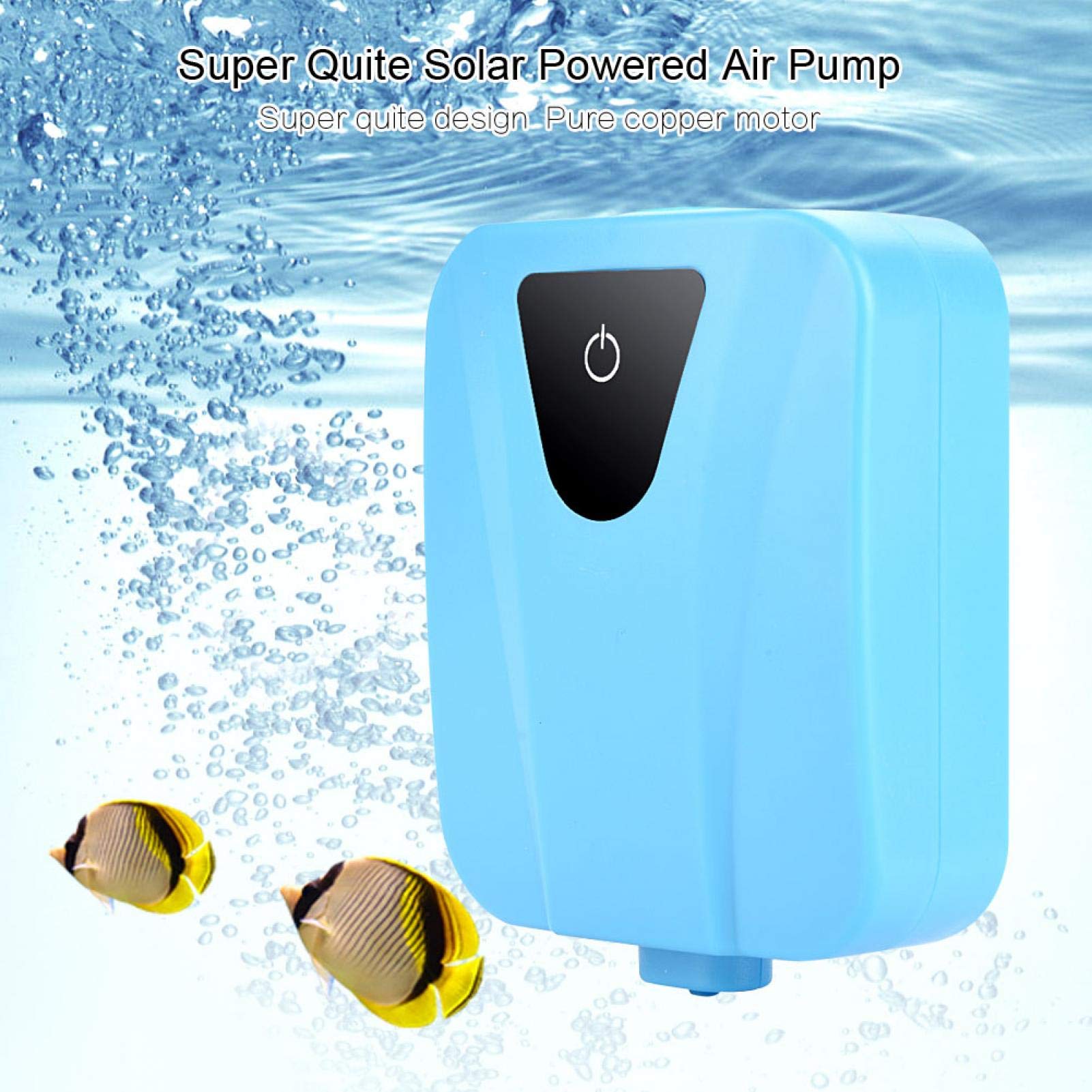 Bomba de Estanque Solar,Aireador de Estanque Solar,Bomba de Aire con Tubo,Bombas de Aire Bomba de Oxígeno Día y Noche para Jardín,Estanque,Acuario,Piscina al Aire Libre,Estanque de Pesca