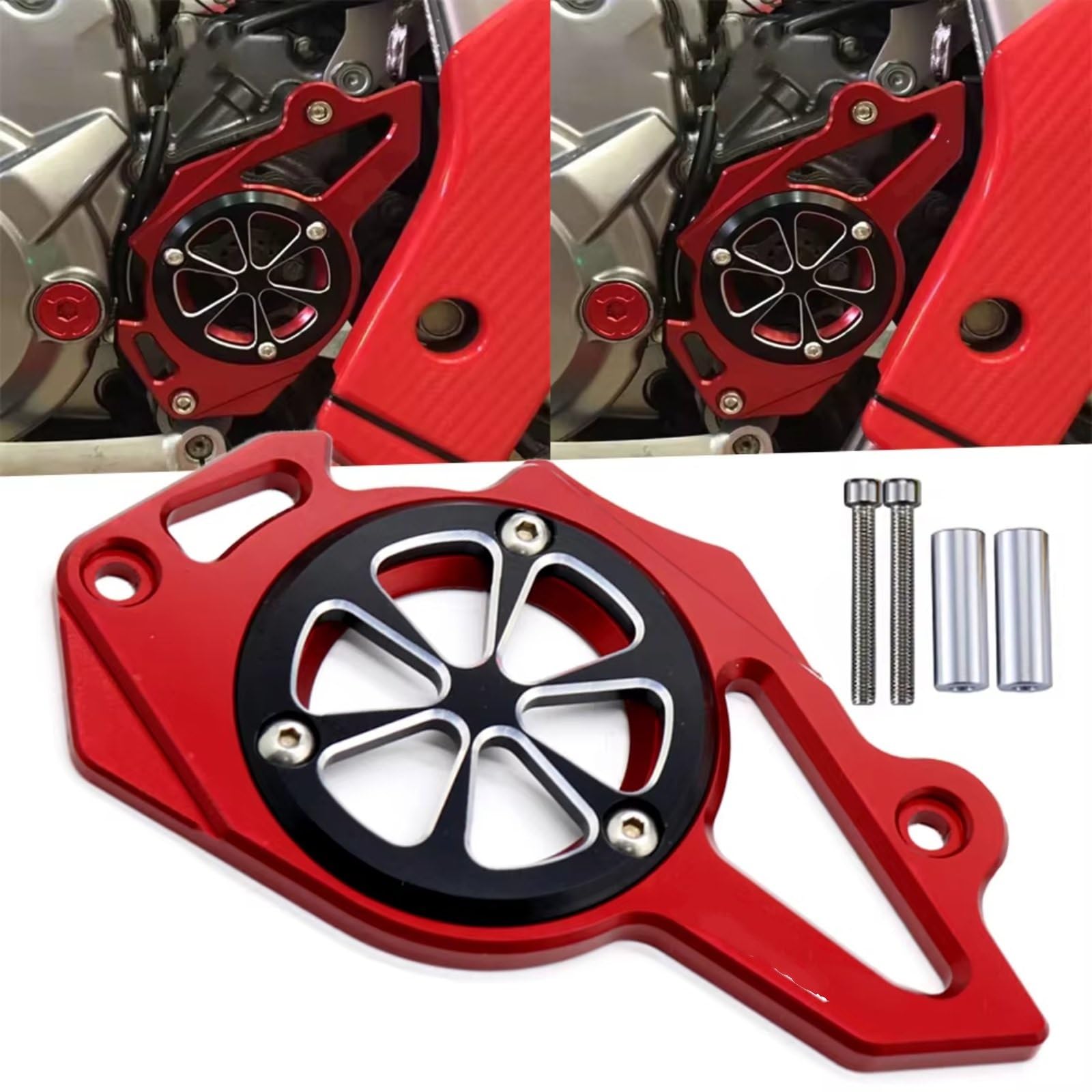 Protector cadena cubierta piñón delantero para CRF250L para CRF250M Cubierta de piñón Delantero | Protegido de arena, piedras, lluvia y otras influencias externas.
