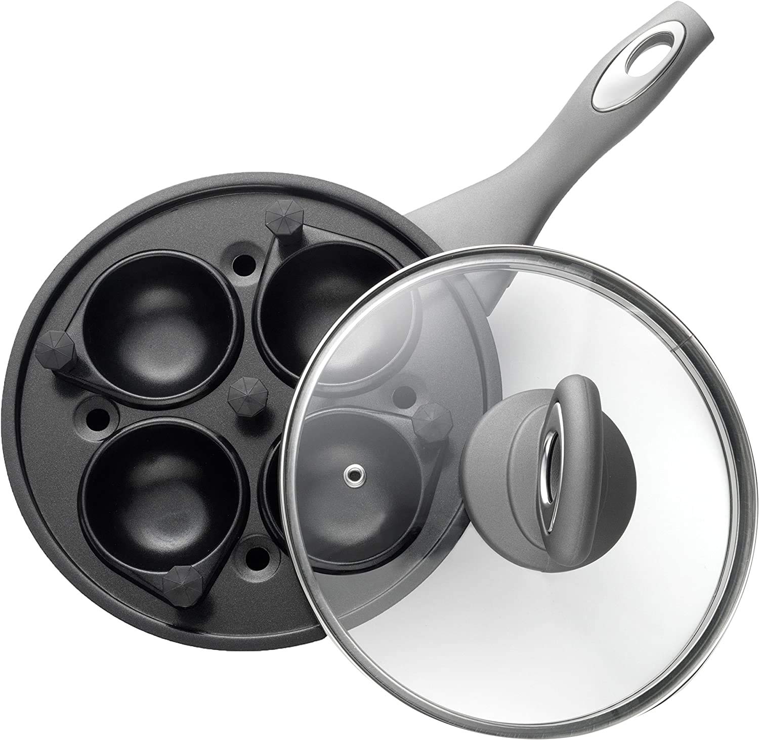 Prima 7pc Non Stick Egg Poacher Set with 4 Removable