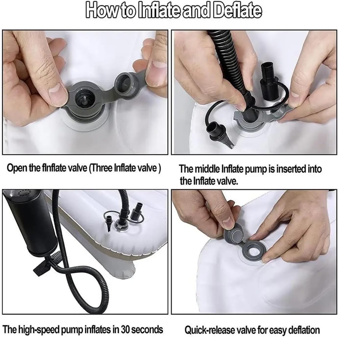 Car Air Bed Inflatable Car Airplane Bed Fit for Kid Baby for Seat Extender Travel Kids for Sea Universal(4pcs)