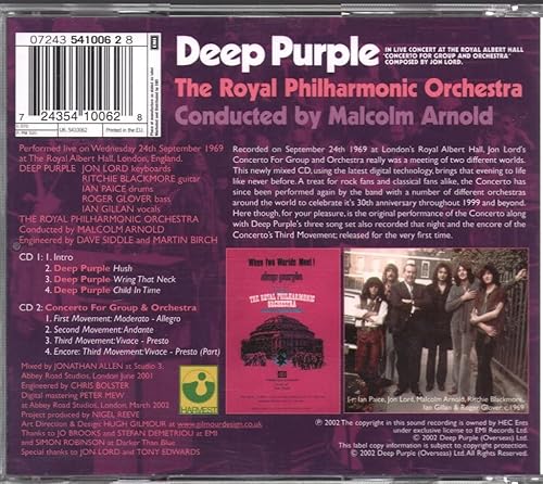 Vista 2 de Deep Purple Concerto for Group and Orchestra Set