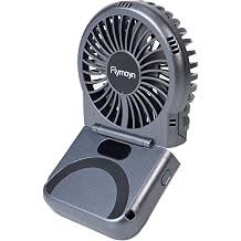 FoldMag Portable Mini Fan, 5-Speed Magnetic Foldable Personal Fan, 180&deg; Compact Neck Fan with Digital Display, 3&ndash;6H Adjustable Runtime, Ultra Quiet for Gaming, Kitchen, Desk, Car &amp; Outdoor