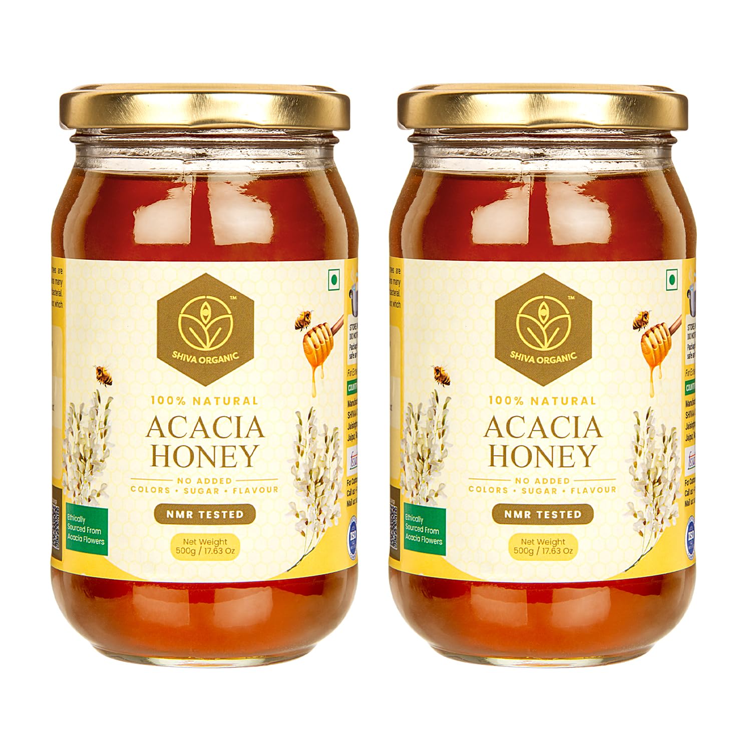 Shiva Organic Raw Acacia Honey 1kg | 100% Pure NMR Tested | Raw and Unprocessed-image-33