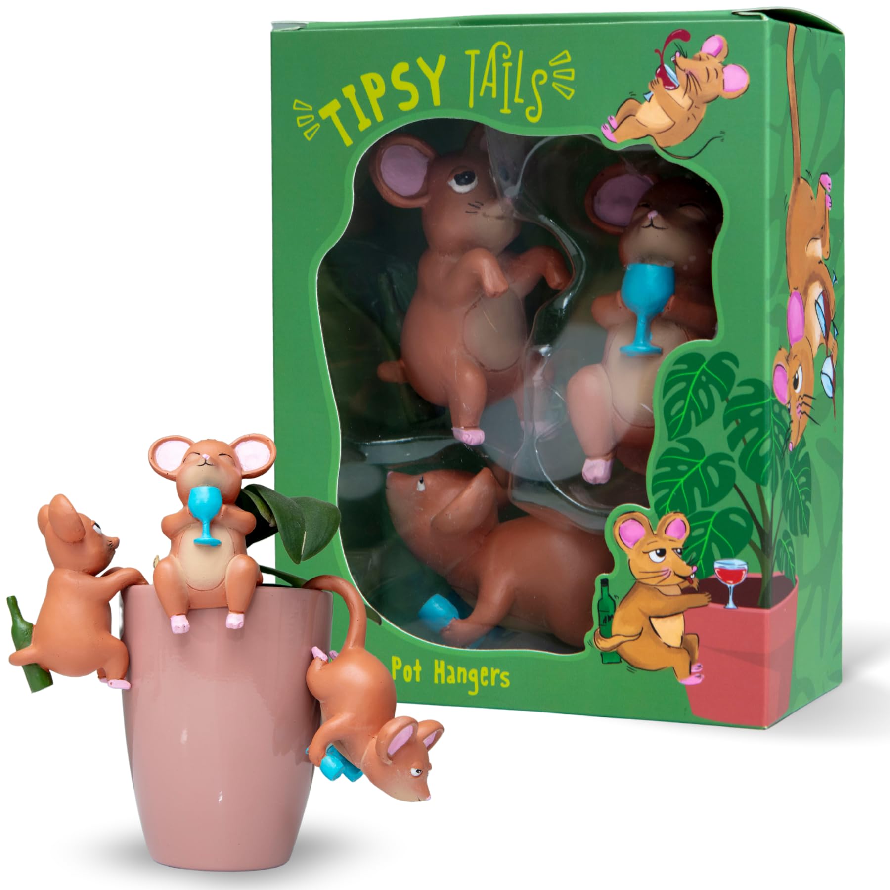 Boxer Gifts Tipsy Tails Plant Pot Hanging Ornament - Novelty Gift