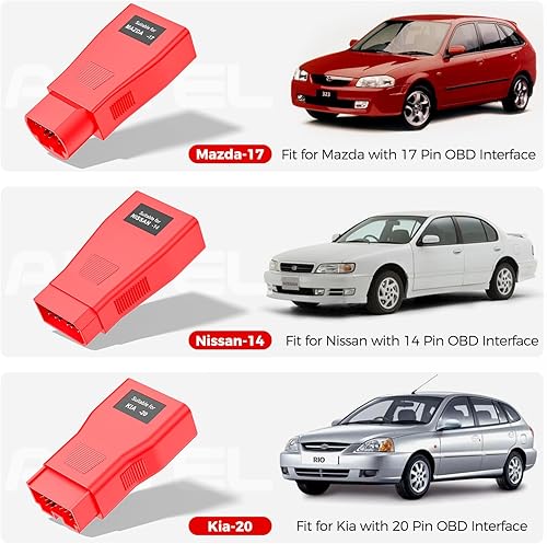 Miniatura 7 de Autel MaxiSys MSOBD2KIT Kit de adaptador no OBDII, 9 conectores para diagnosticar OBD 1 vehículo, conectores compatibles con OE, compatible con