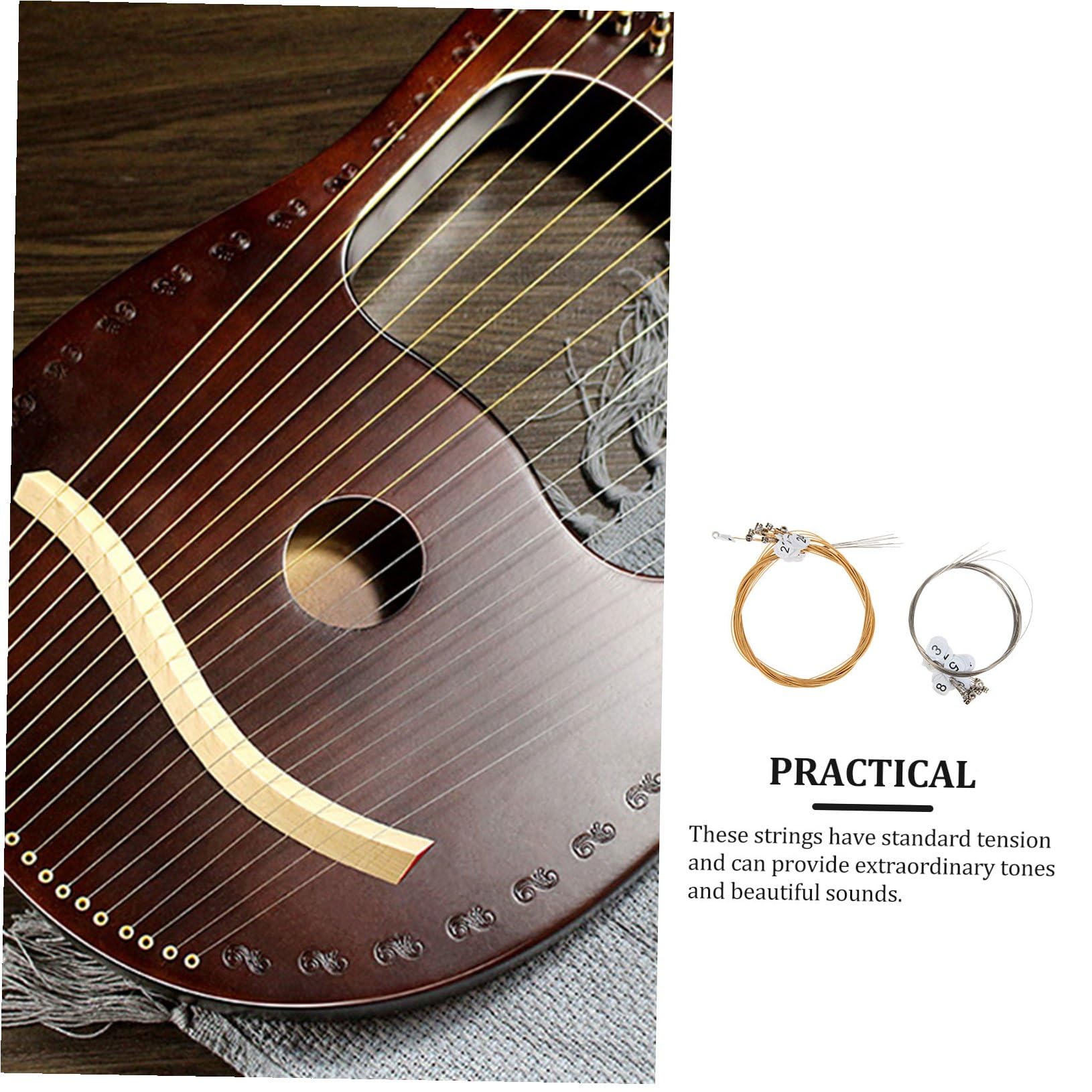 TOYANDONA 4sets Corde Per Lira Metallo Sostituzioni Pratiche Per Strumenti Musicali Accessori Lira Di Alta Qualità