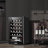 Vista 6 de BODEGACOOLER Mini Refrigerador de 24 Botellas para Dormitorio, Refrigerador de Vino con Compresor para Hogar y Cocina, Enfriador de Vino con Control
