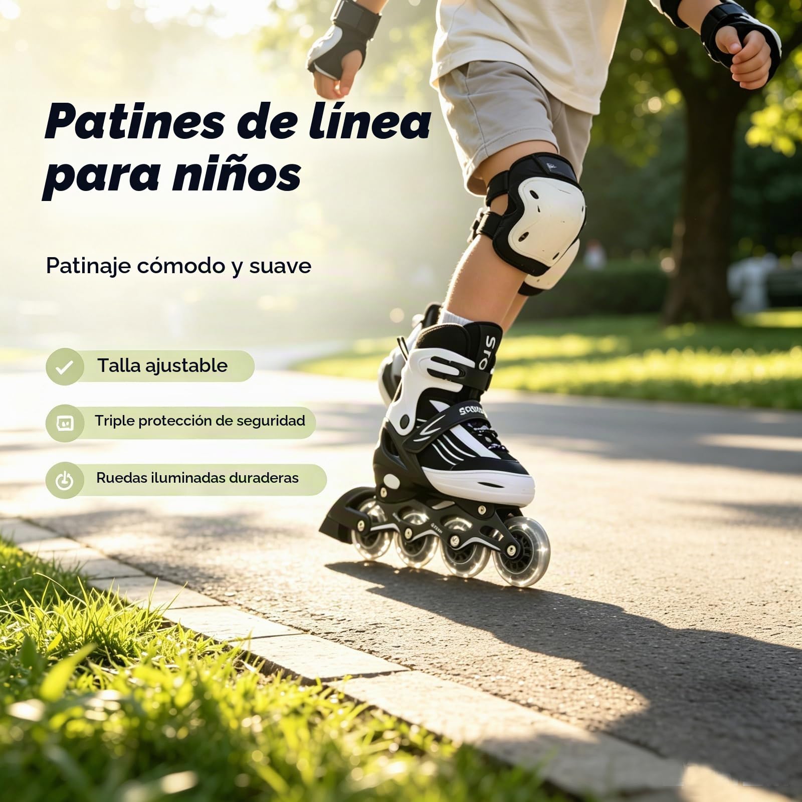 Patines en línea para niños niñas Ajustables