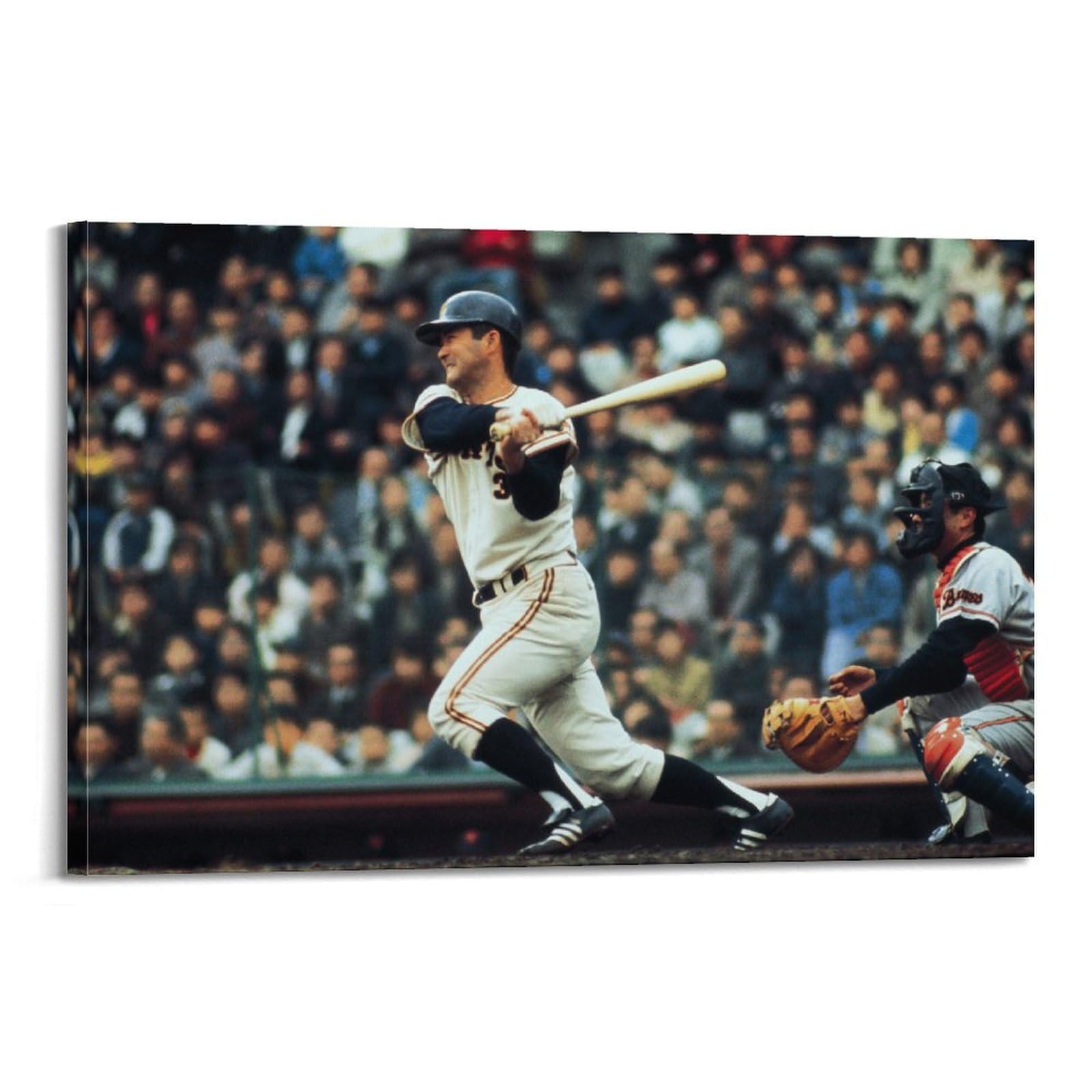 Amazon.co.jp: 長嶋茂雄野球スーパースター・ポスター壁装飾キャンバス