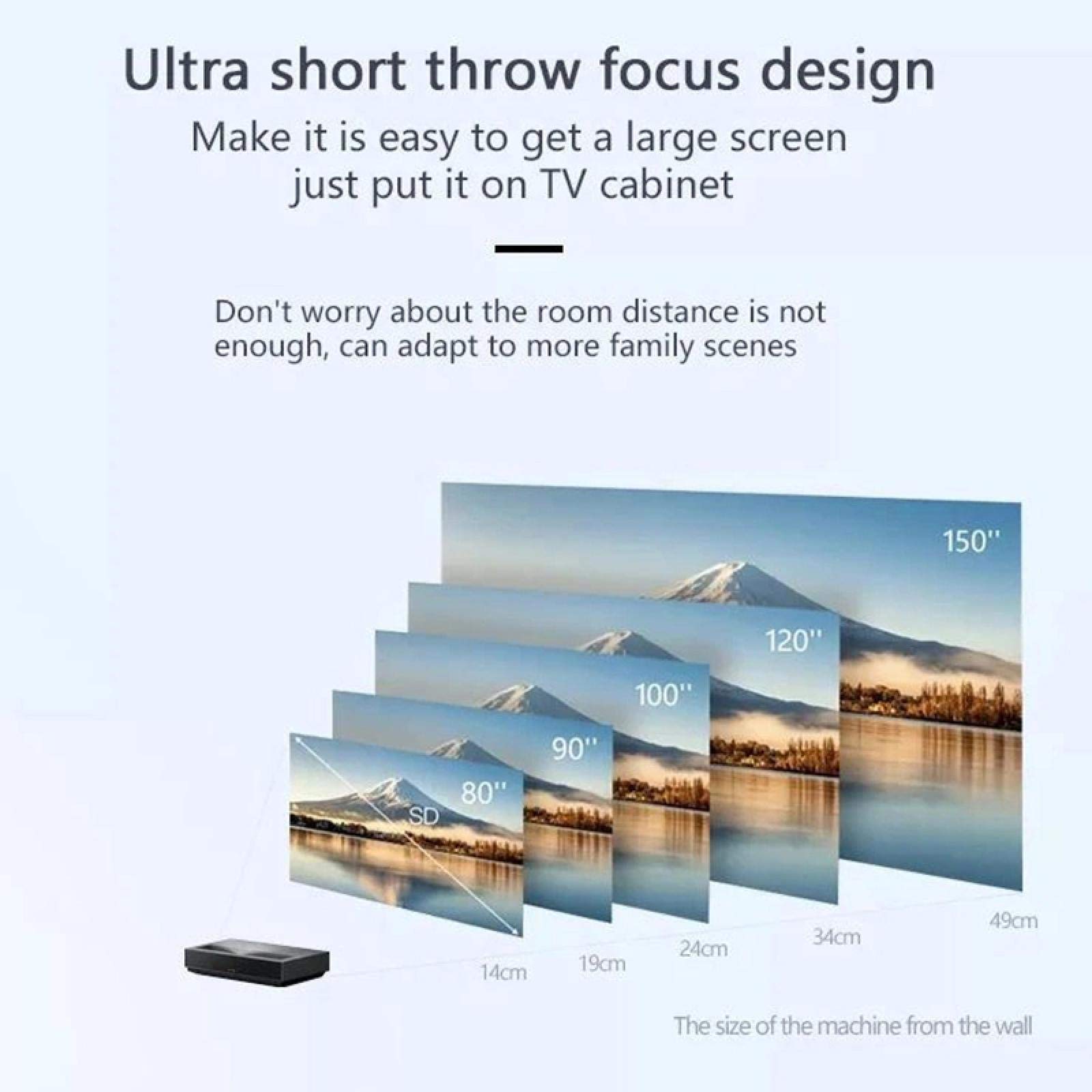 4 K Pro Proiettore 2400 Lumen Proiettore Home Theater 64 GB Proiettore WiFi