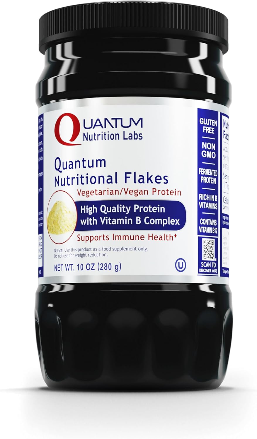 QNL Nutritional Flakes - Vegan Nutritional Yeast - Vitamin B Supplement - Offers Immunity Support - Non-GMO Essential Amino Acids Supplement - 10 oz