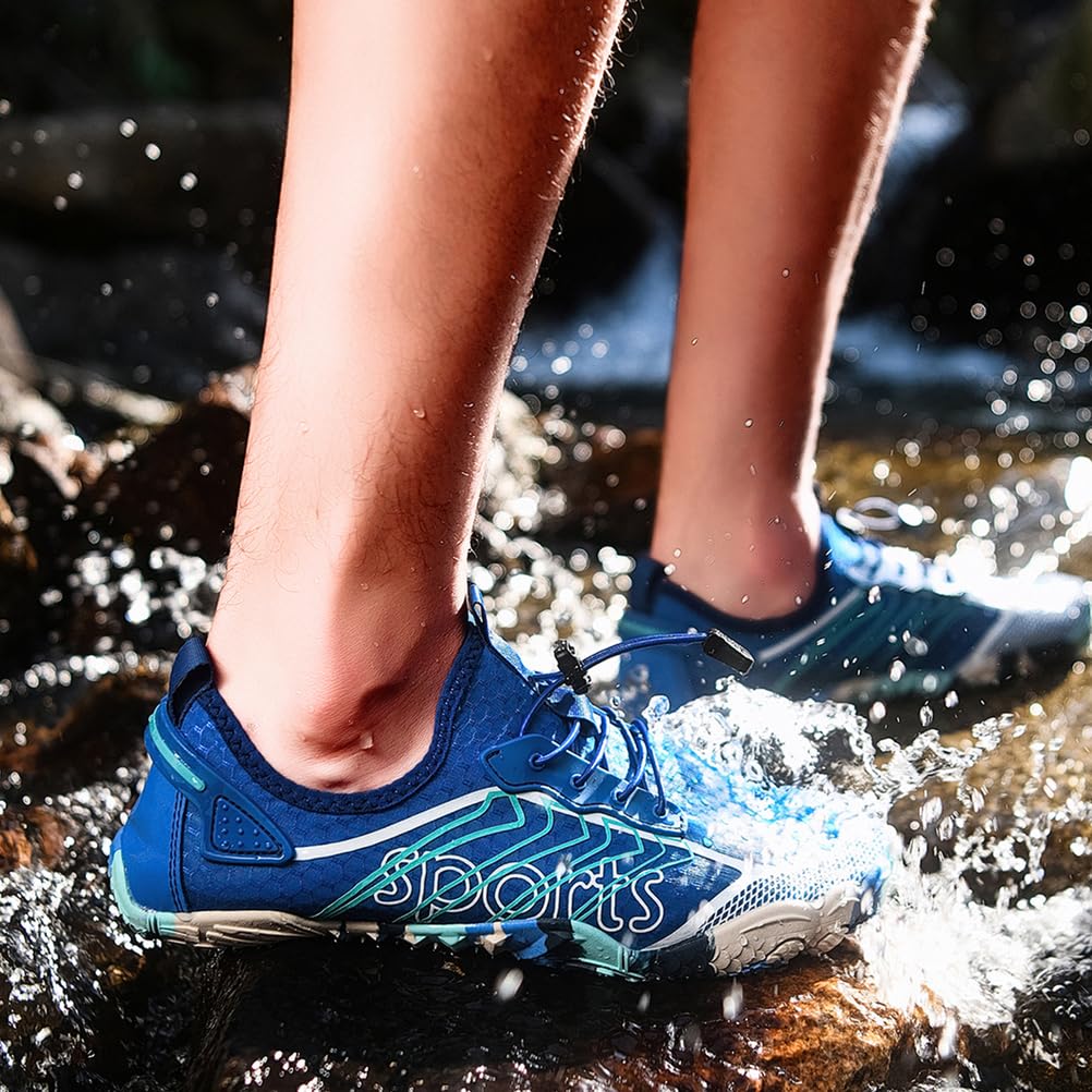 Zapatos de Agua para Hombres y Mujeres de Secado Rápido Descalzos Cinco Dedos Antideslizantes para Playa Piscina Nadar Surf Buceo Pesca y Senderismo