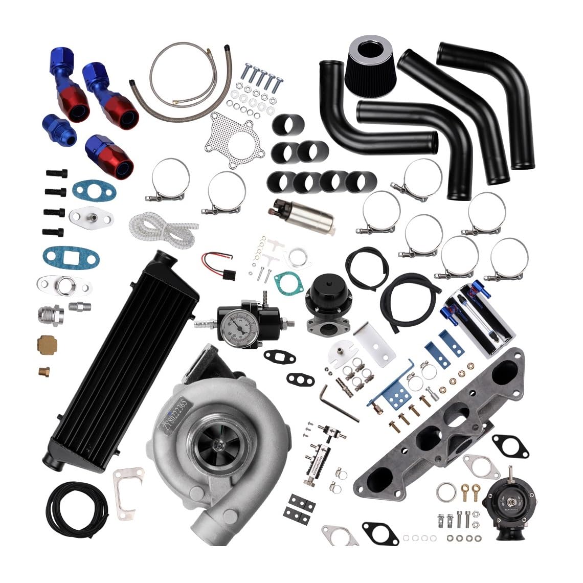 Do Accord 2,2 l / 2,3 lw/orurowanie intercoolera + kolektor + BOV + zestaw Chłodnica intercooler