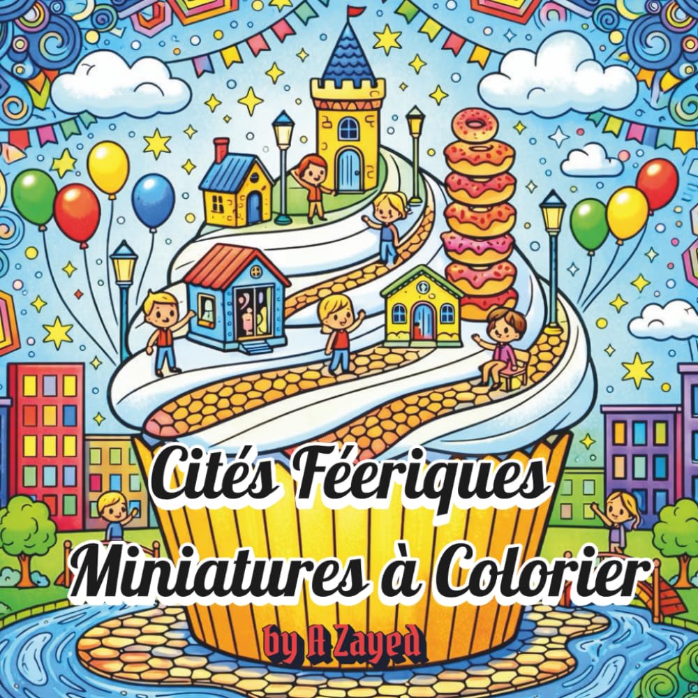 Cités Féeriques Miniatures à Colorier: Livre de coloriage fantasy pour enfants et adultes – détente créative et mondes magiques