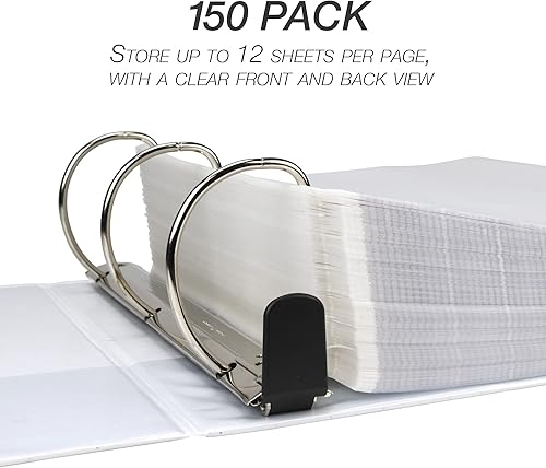 Vista 20 de Samsill Protectores de hojas, protectores de página de 8.5 x 11 pulgadas para carpeta de 3 anillas, súper resistentes, protector de página Claro