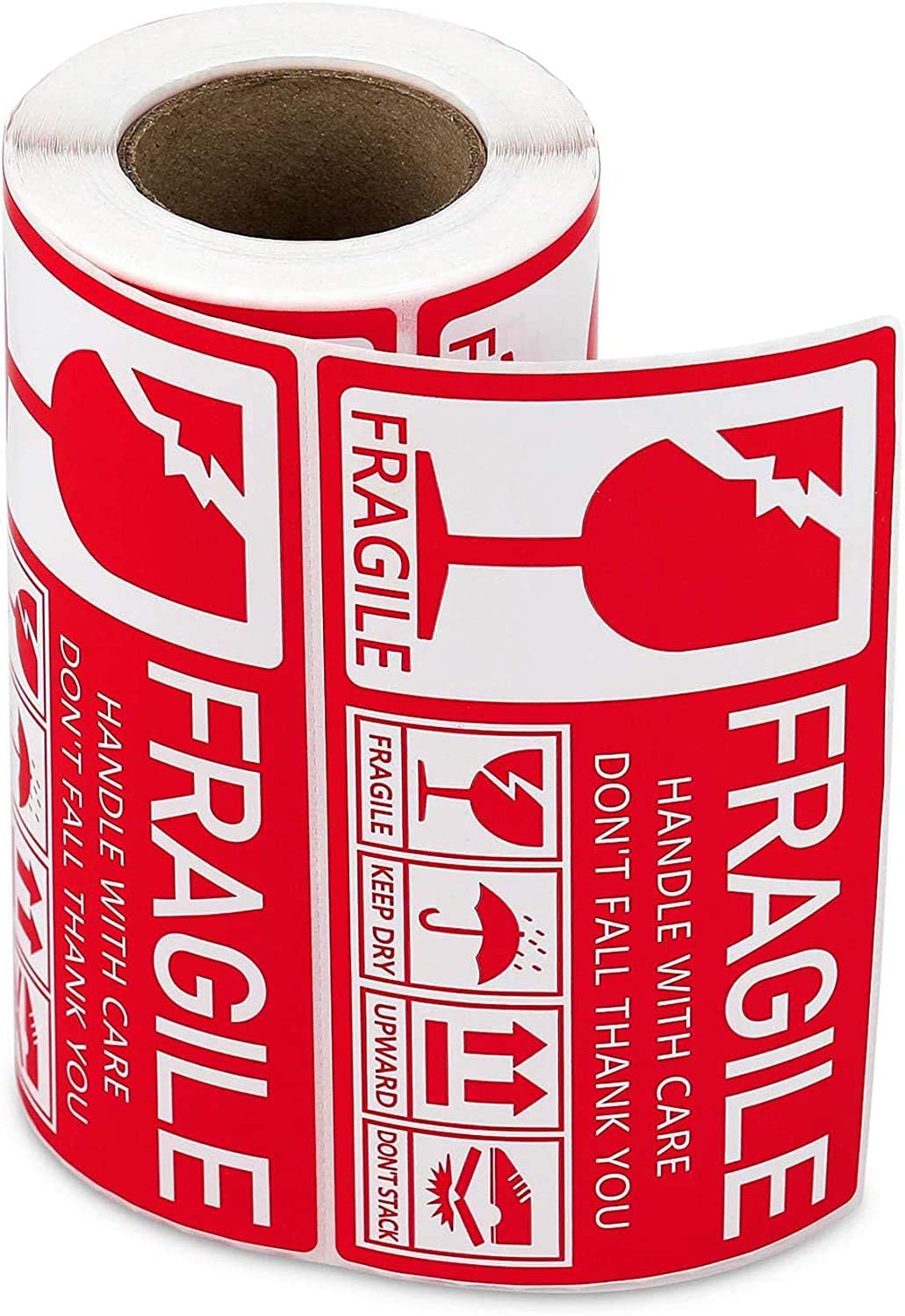 2 x 3 Inch Fragile Stickers Handle with Care Warning Packing Shipping ...