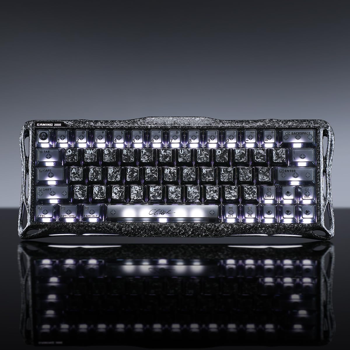 GravaStar Mercury V60 Pro 60% Teclado gaming de efecto Hall, teclado Rapid Trigger con 8000 Hz, interruptores magnéticos, Snap Tap, aluminio CNC, RGB, para FPS,CS2,PC/Mac (Cyber ​​Frost Negro, QWERTY)