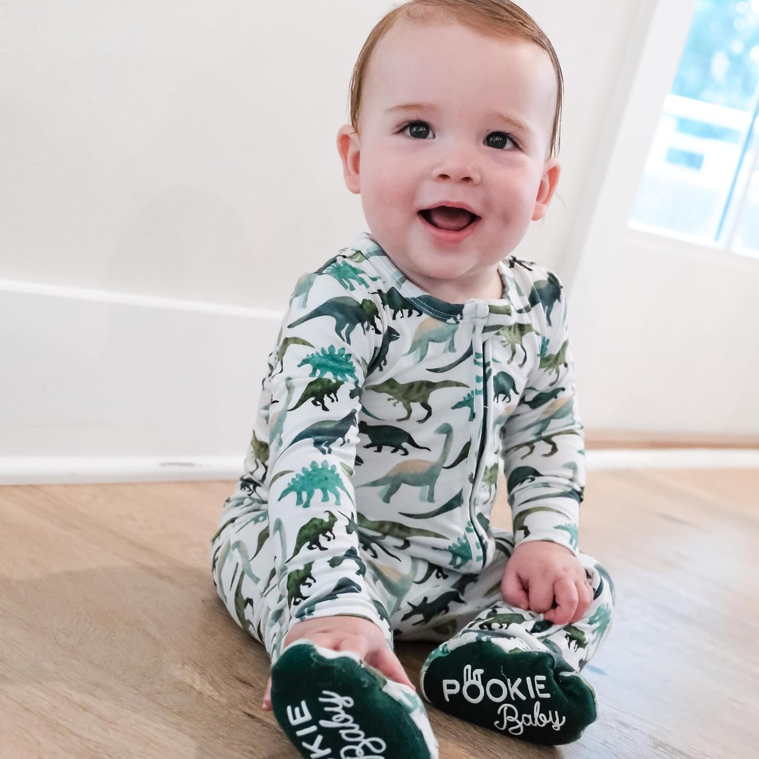 Soft Baby Bamboo Viscose Footie Pajamas, 2-Way Zipper Pajamas for Baby Boys & Baby Girls, Toddler PJs