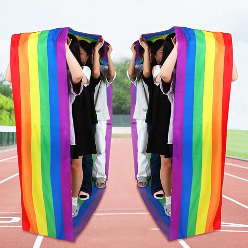 Miniatura 5 de Liliful 4 piezas de juegos de formación de equipos, aprendizaje grupal, actividades de juego, tapete colorido para carnaval, campo, día de campo,