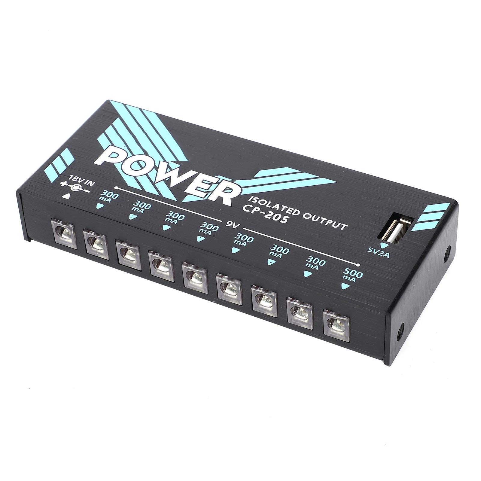 Guitar Pedal Power Supply, Professional Pedal Board Power Supply 5V 2A USB 1 Input and 8 Output for Music Instrument for Effect Pedal(#3)