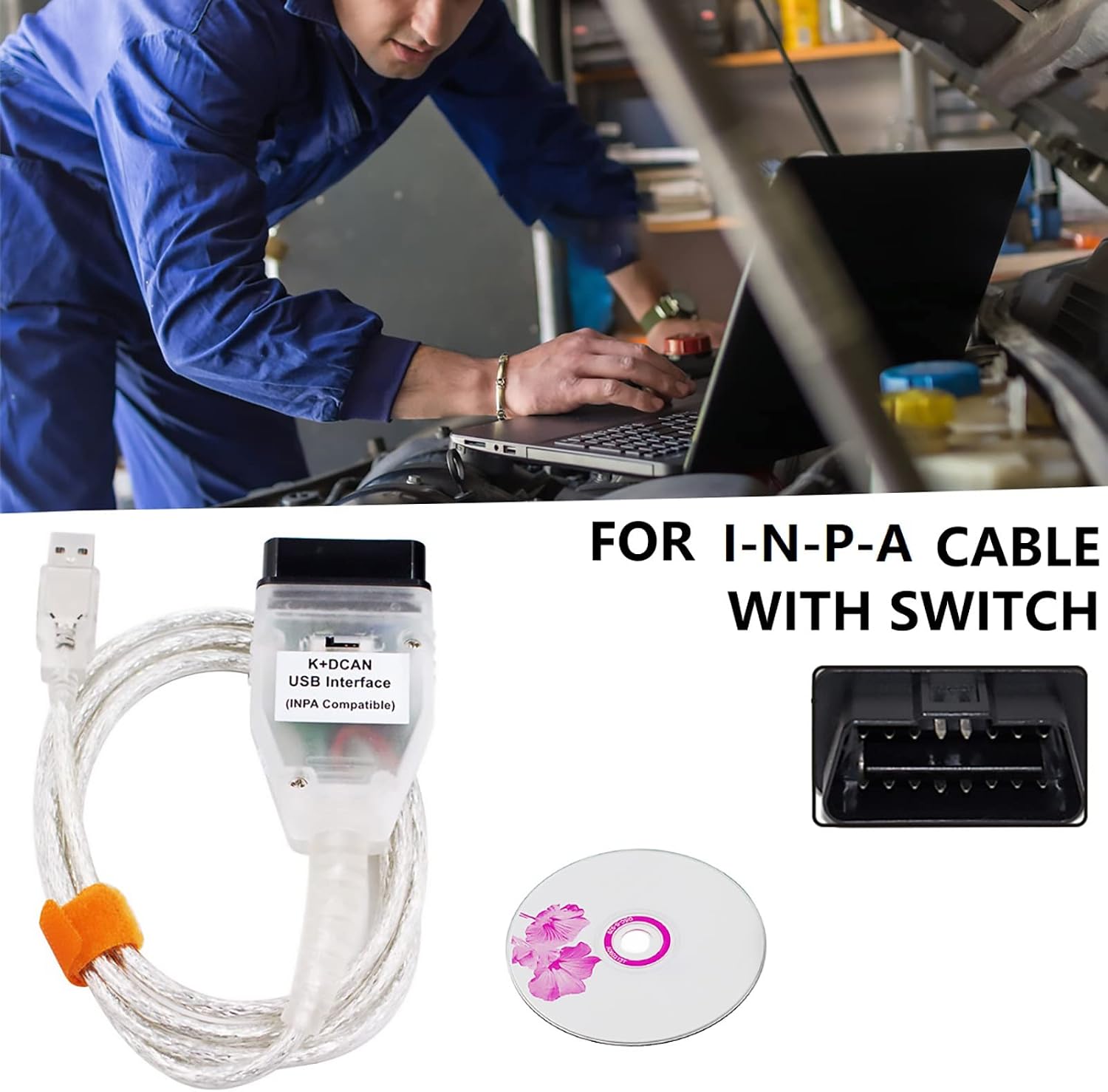 K DCAN k d can dcan Cable EDIABAS Switch OBDII Diagnostic Cable in-PA K+DCAN 2M compatiblein-PA