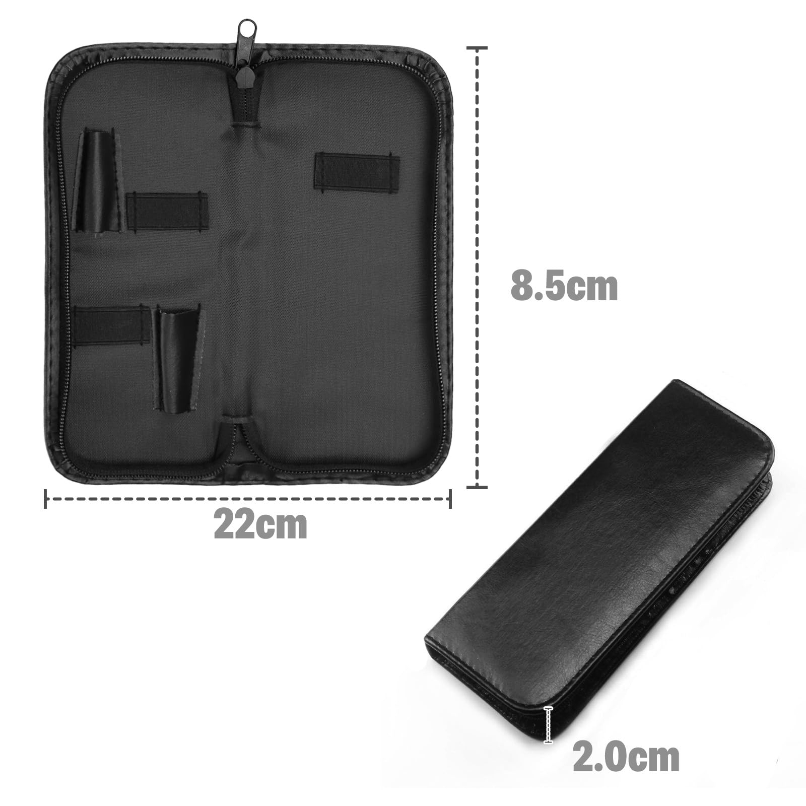 Borsa per Forbici da Barbiere, Borsa da Parrucchiere Borsa Professionale in Pelle con Cerniera Forbici da Parrucchiere Fondina per Attrezzi Borsa per Attrezzi da Barbiere Nera