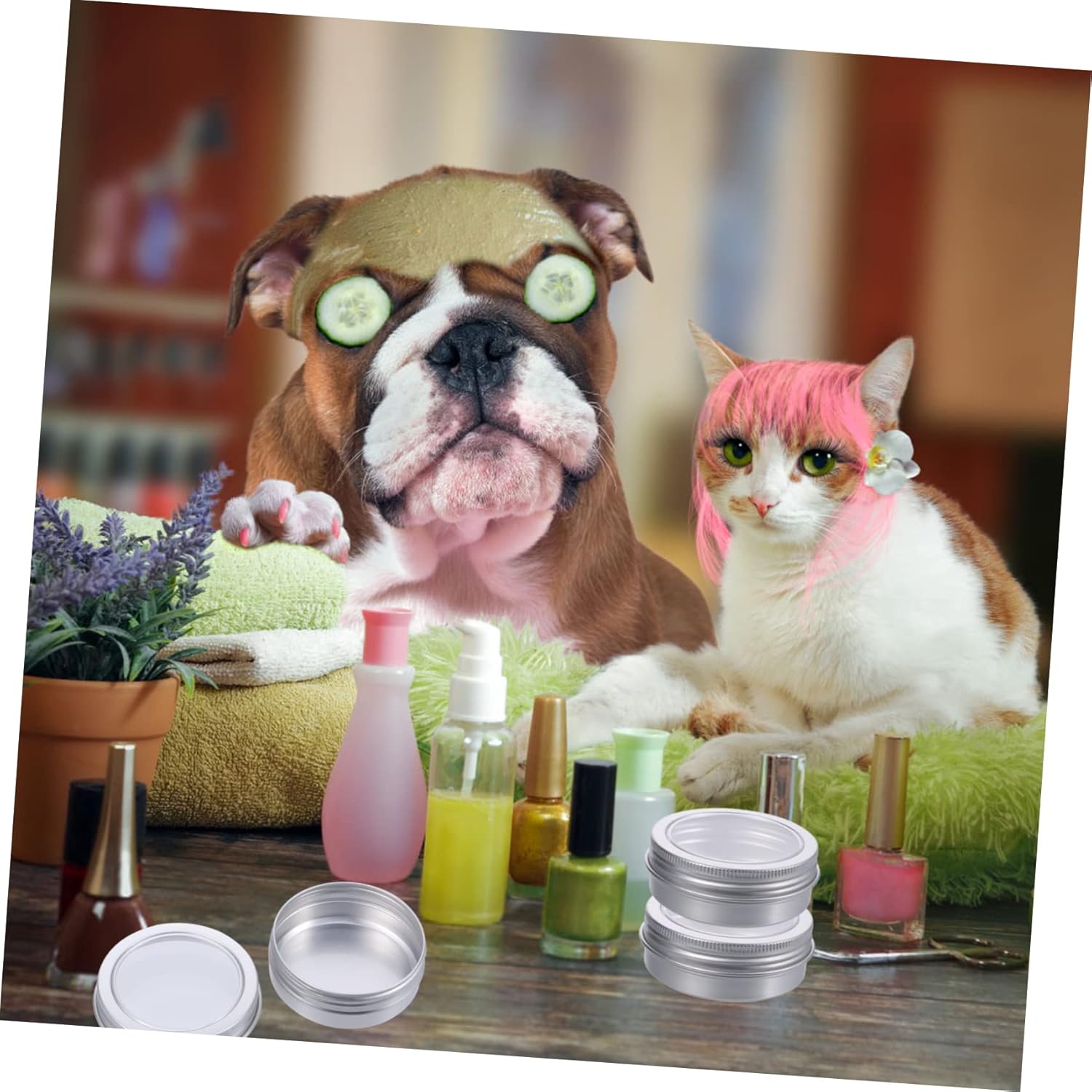 STOBOK 36pcs Round Aluminum Jars Window Versatile Tin Containers for Candles Crafts and Items Design for Use