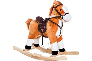 Qaba Rocking Horse – Realistic Sounds and Plush Toy