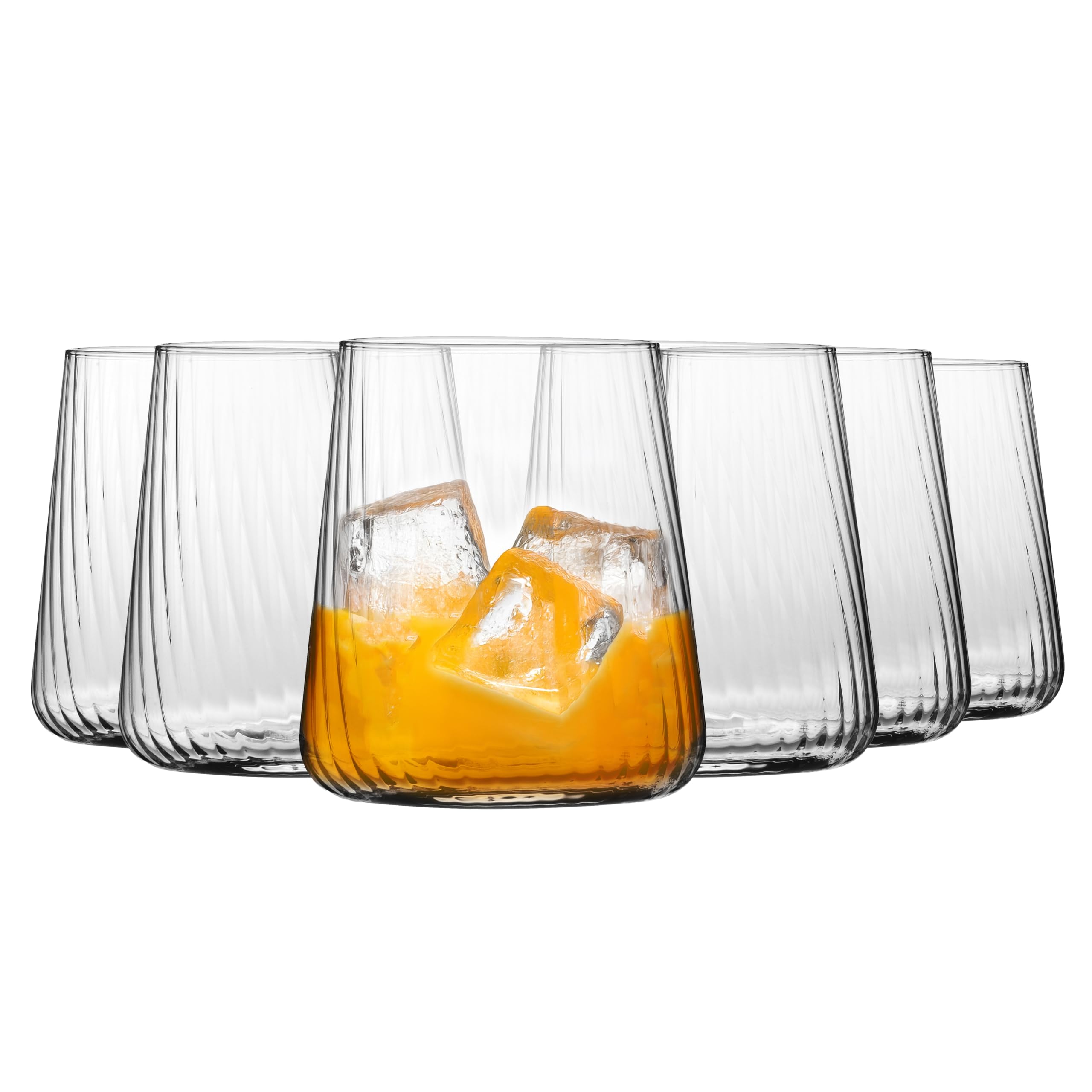 Krosno Water Glasses Set of 6, 430 ml, Avant-Garde LUMI Collection