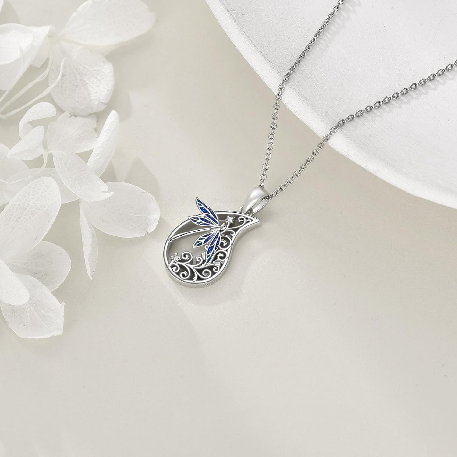 AXELUNA Dragonfly/Butterfly Necklace Sterling Silver - Image 3