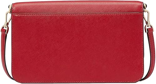 Miniatura 5 de Kate Spade New York Bolso bandolera Madison Saffiano de piel con solapa para mujer, Cereza confitada