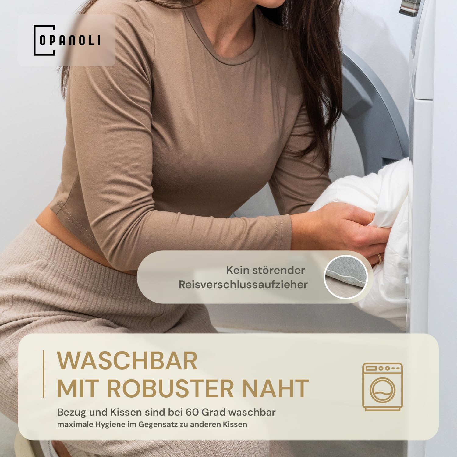 ergonomisches Seitenschläferkissen - entlastet Schulter, Rücken & Hüfte - individuell befüllbar - für alle Seitenschläfer & Schwangere - 100% Baumwolle, waschbar & Oeko-TEX (Grau)