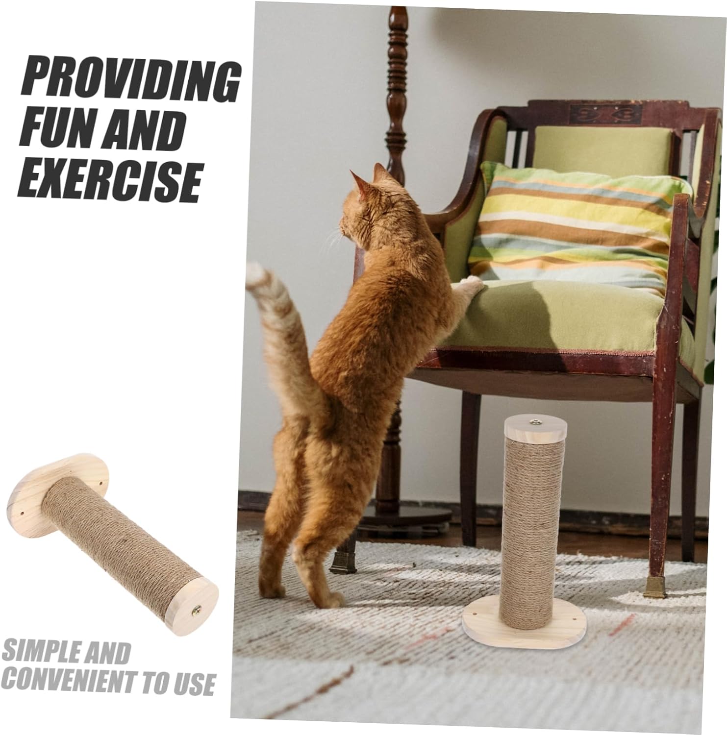 2pcs Cat Wall Furniture Step Wood Cat Climbing Post Wall-Mounted Perch for Household