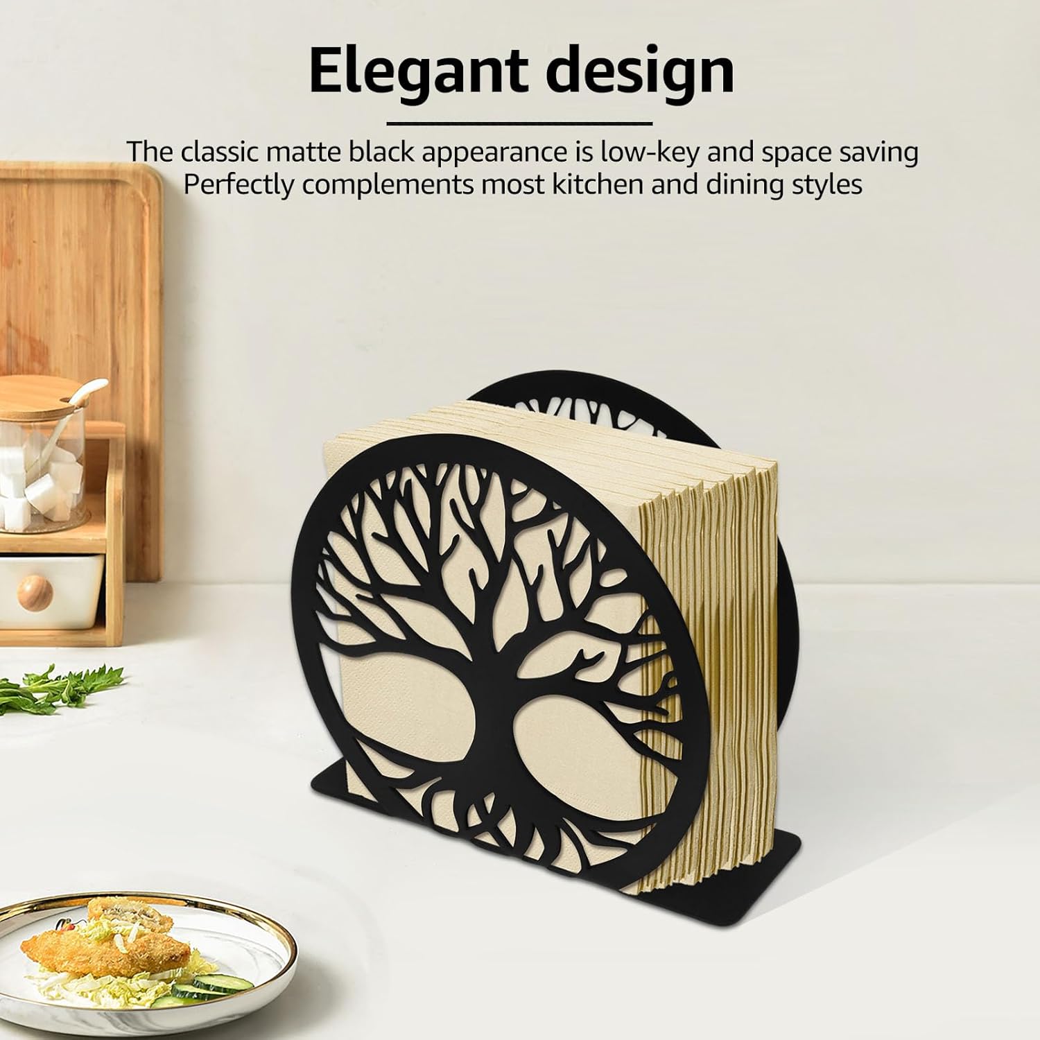 10PCS Napkin Holder for Table Metal Napkin Dispenser Vertical Design Stylish Table Space Saving Napkin Organizer for Home Kitchens Countertops