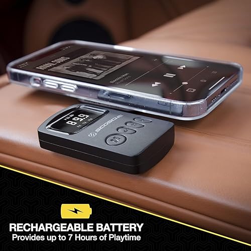 Miniatura 3 de Scosche BTTRFM-SP1 Transmisorreceptor Bluetooth portátil, transmisor FM y receptor de audio inalámbrico para TV, auriculares, estéreo de