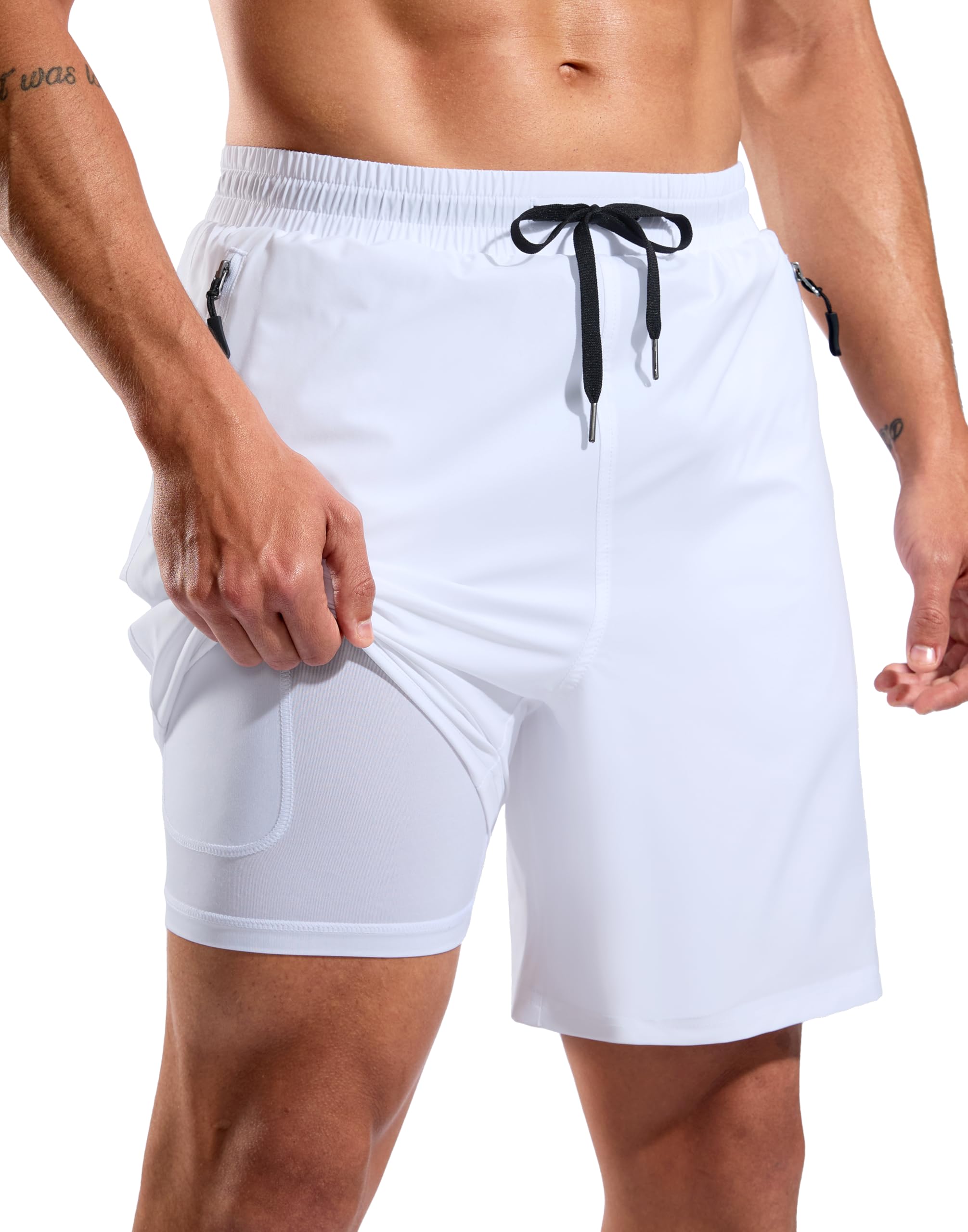 G Gradual Mens Swim Trunks with Compression Liner 7"/9" Board Shorts
