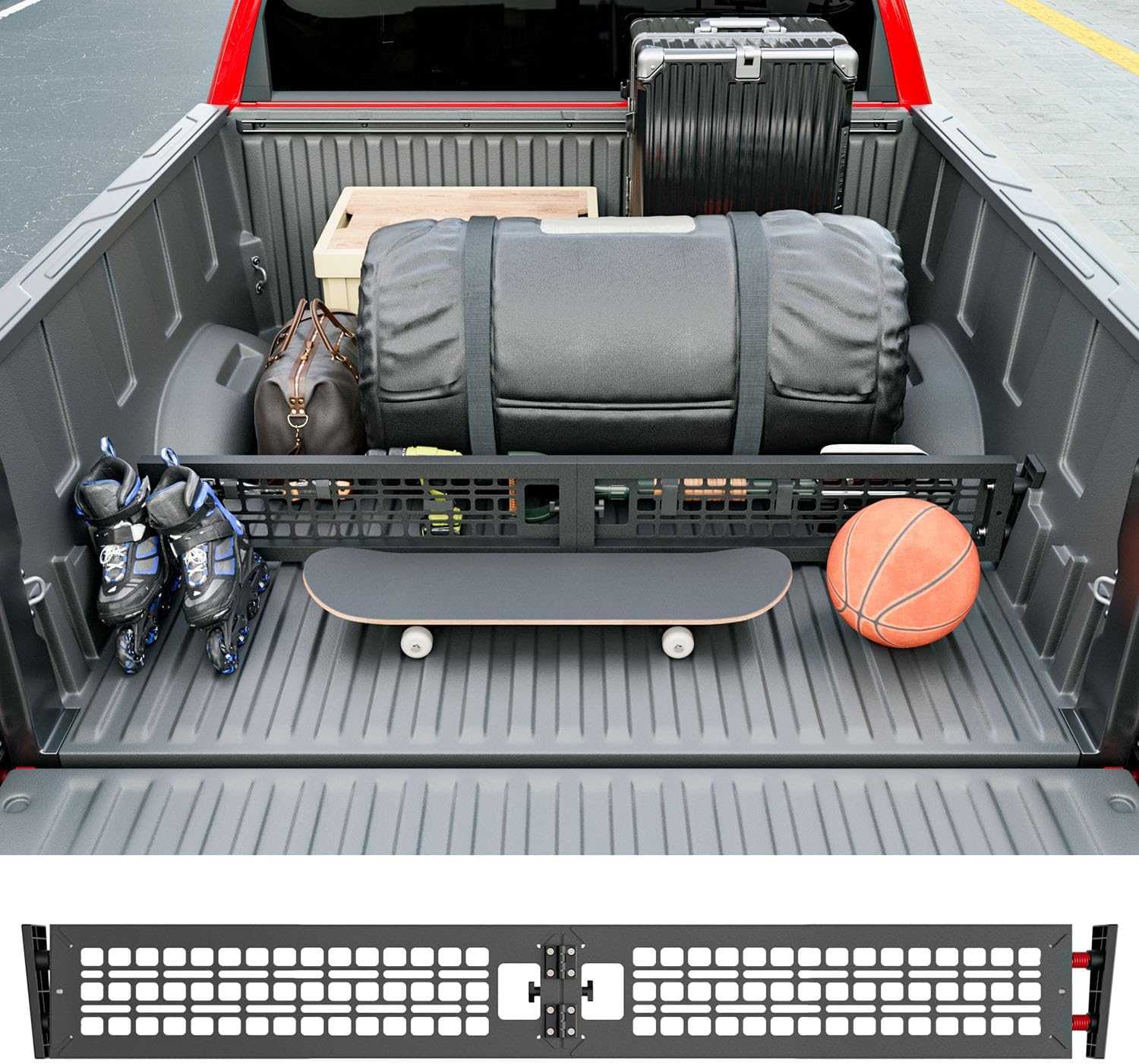 Truck Bed Divider Compatible with 2022-2026 Toyota Tundra Truck Bed Organizer Cargo Manager Replacement for 2022-2026 Toyota Tundra Accessories