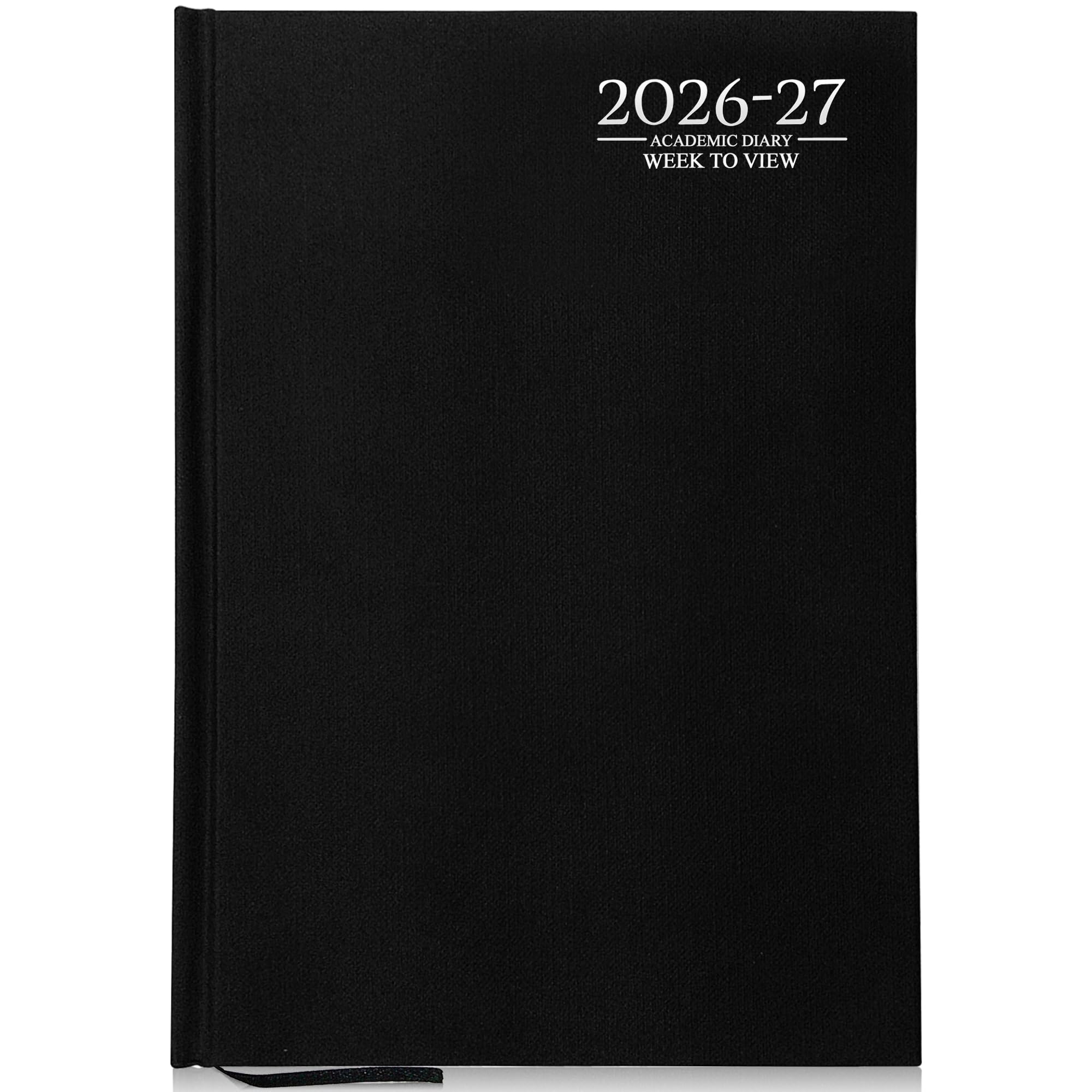 G4GADGET 2026-2027 Academic Diary A5 Week To View Black Hardback – August 2026 to July 2027 Weekly Planner, Student Teacher School Organizer, Timetable & Appointment Year Planner