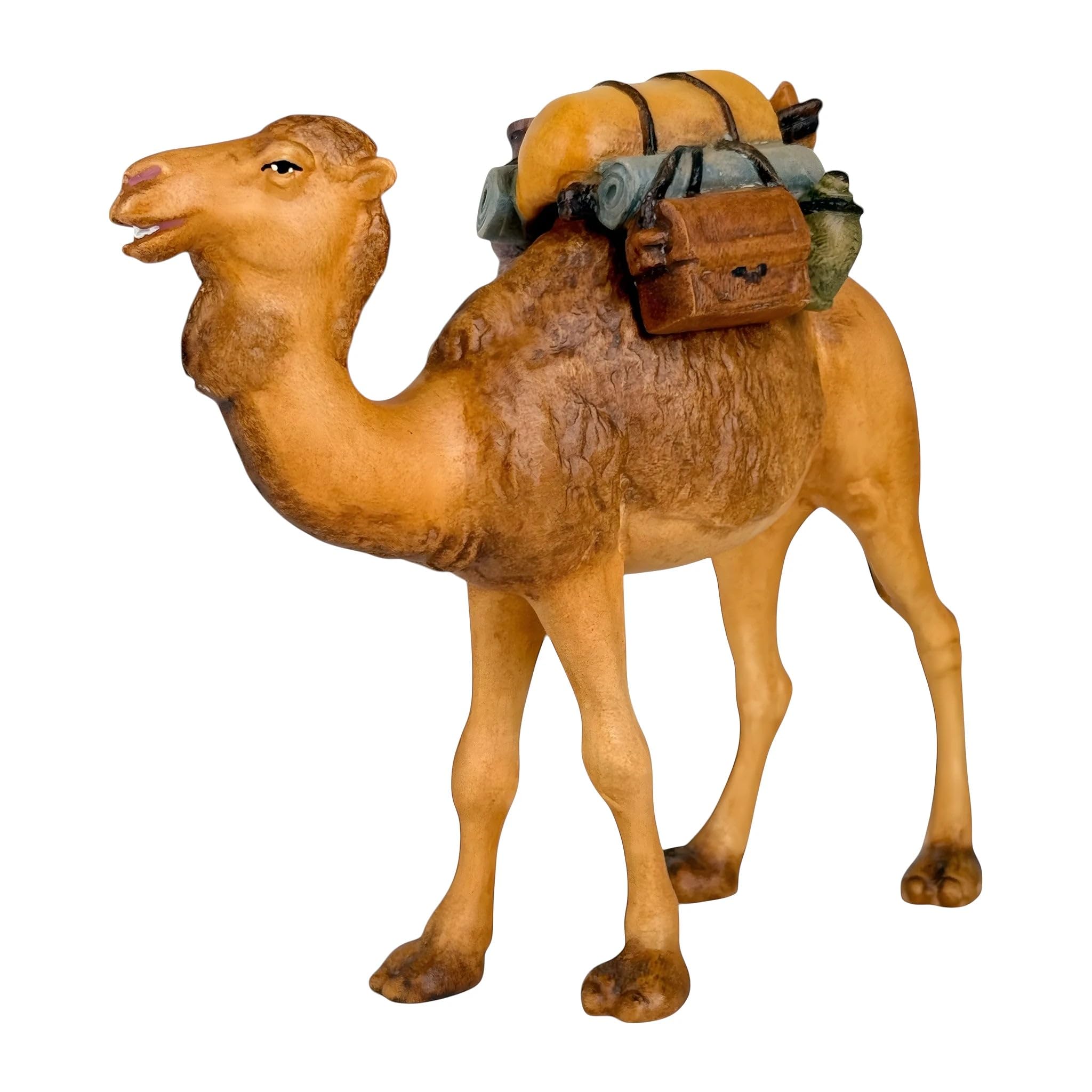 Dolfi Nativity Scene Camel Carved in Wood 8 cm | Natural Wood in Val Gardena | Nativity Figure
