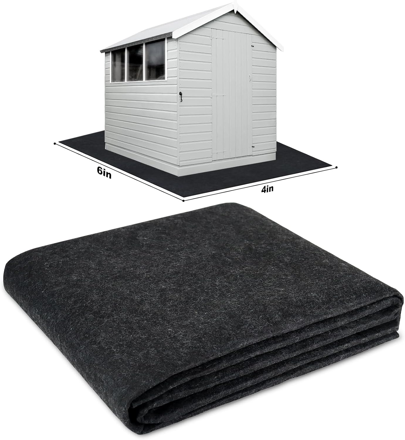 UYGHHK Outdoor Storage Shed Mat, 4 x 6 FT Shed Flooring