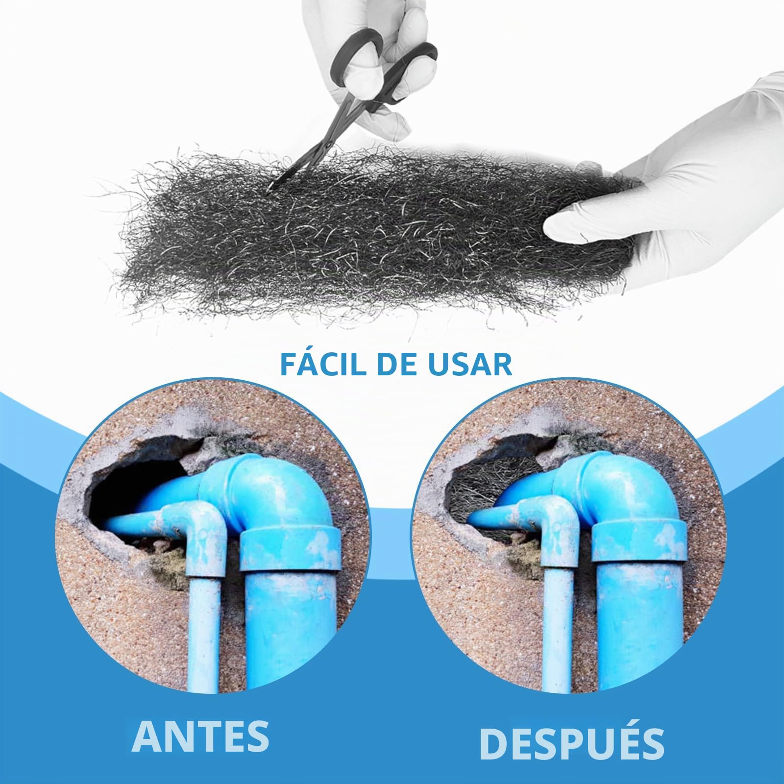 Lana de acero para ratones, 20 m, 4 rollos de lana de acero 0000, a prueba de ratas, contra ratones, ratas, con tijeras, guantes, agujeros, tapones, pared, contra en el jardín/casa/garaje