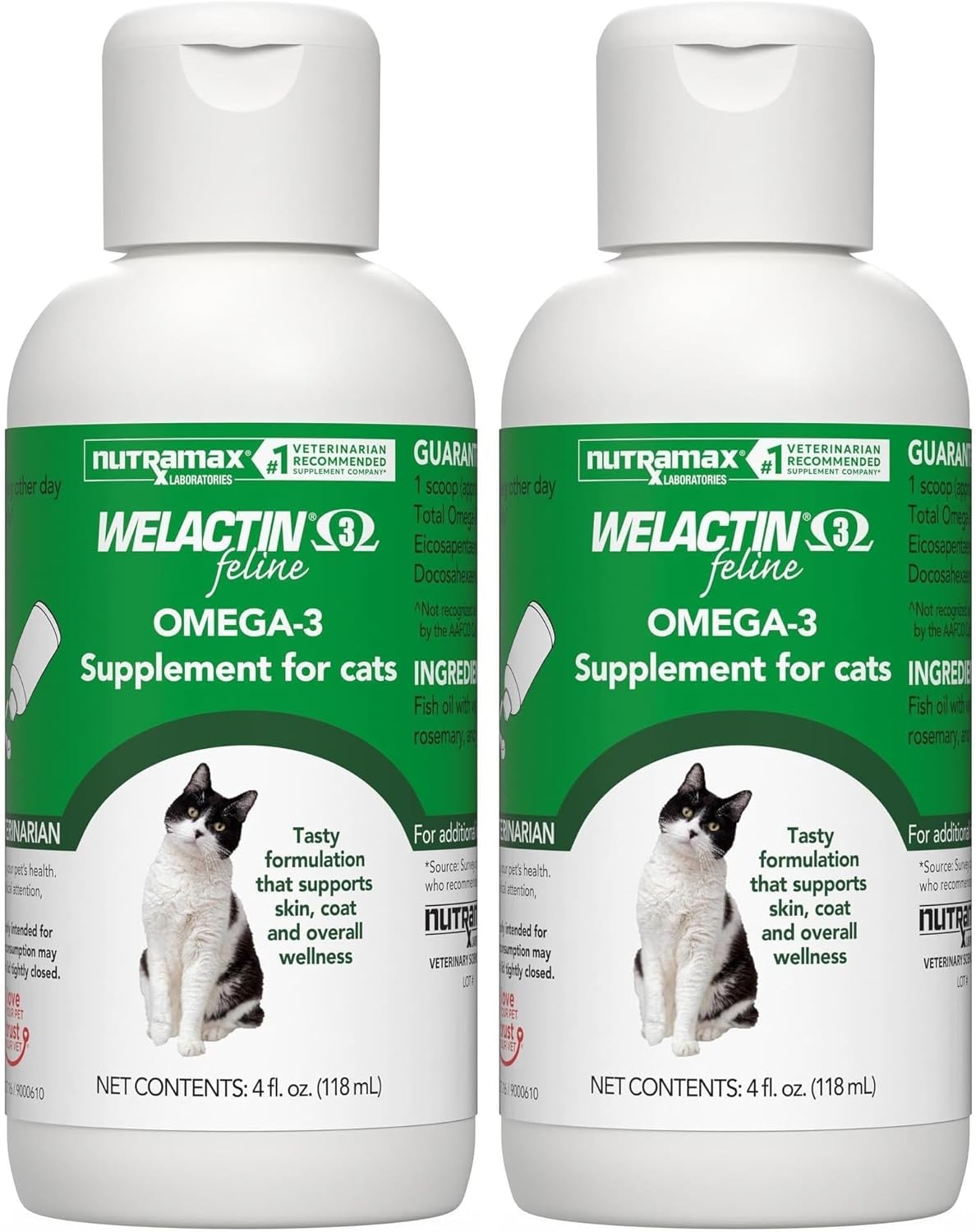 Welactin Omega-3 Skin and Coat Support,Liquid,4 oz,Green,(Pack of 2)