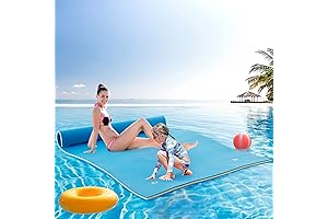 ECOTOUGE 9x6 Floating Water Pad, Tear-Resistant Outdoor Multi-Use Giant Foam Water Lily...