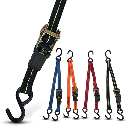 Arnés Cajun Tie Downs Arnés de 3 Puntas  Trinquete de 1 Pulgada  Jet Ski  Sea Doo & Moto Acuática 1 Pulgada X 8 Pies  Fabricado en Estados Unidos